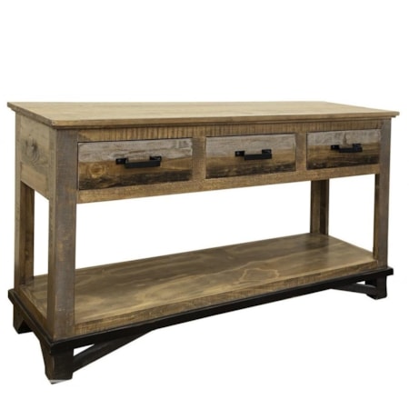Sofa Table with 3 Drawers